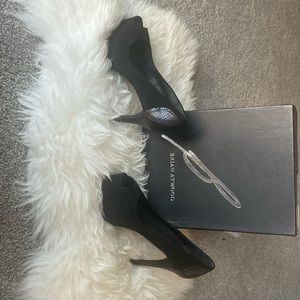 Brian Atwood black Suede Platforms size 9